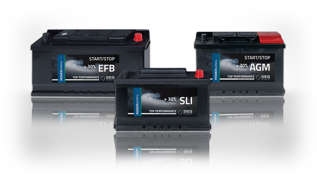 EFB, SLI, and AGM POWERbattery from SEG Automotive.